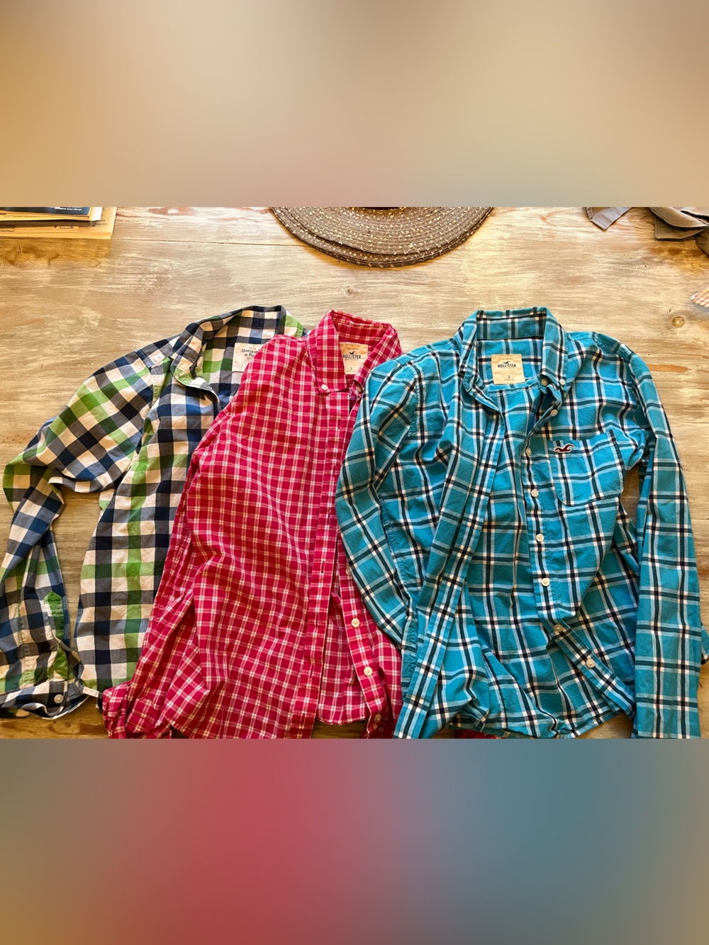 Hollister/Abercrombie Plaid Button-Down Shirts